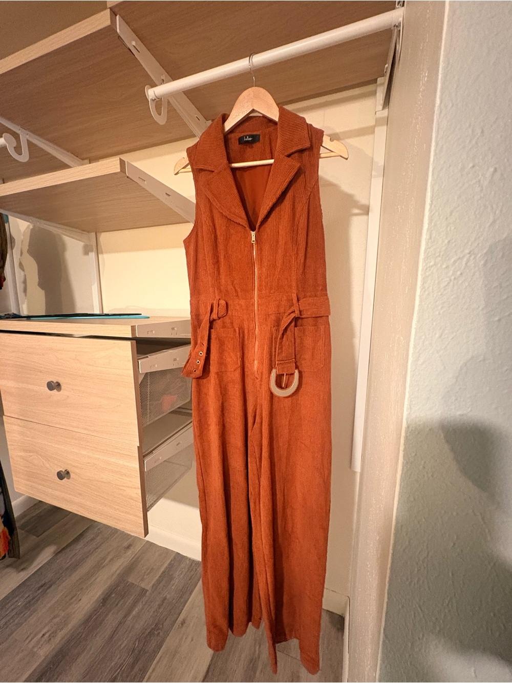 Rust Colored Corduroy Jumpsuit- Lulu’s - Picture 2 of 5